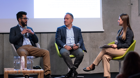 Panel discussion on stage